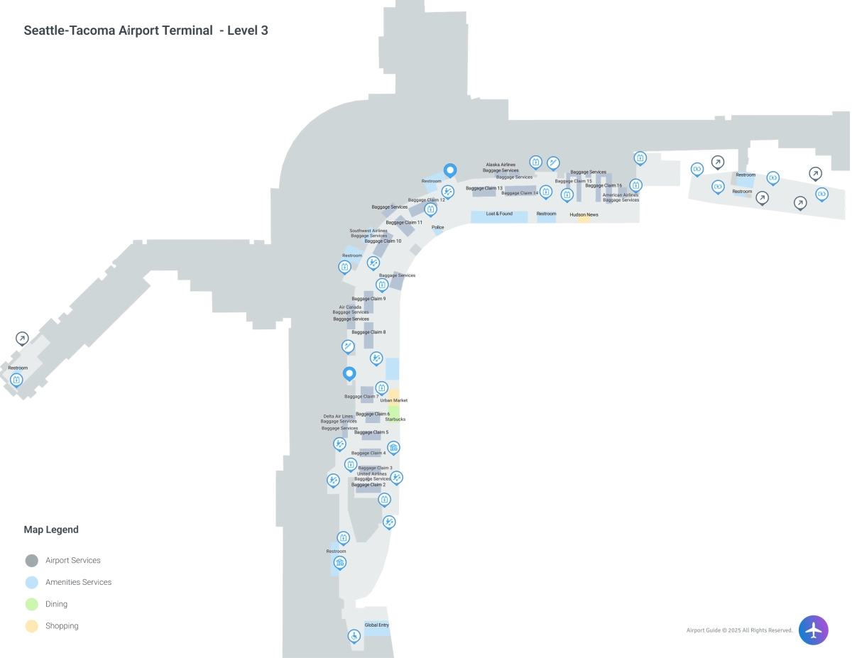 SEA Terminal Level 3 map