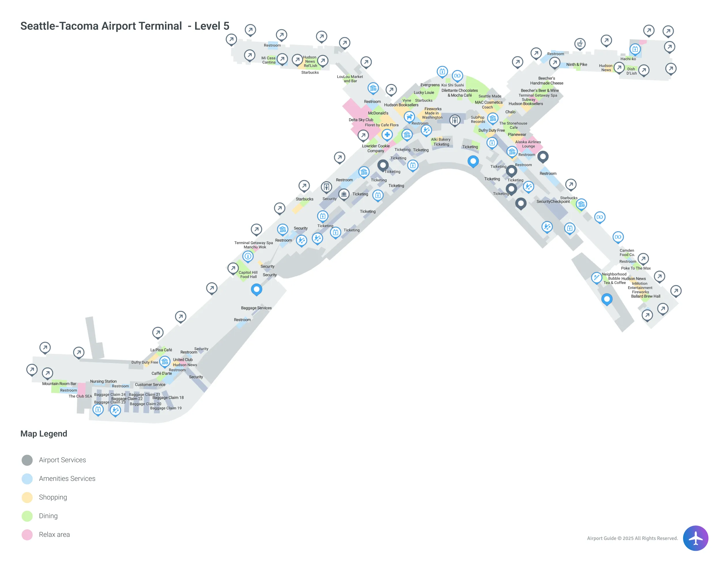SEA Terminal Level 5 map
