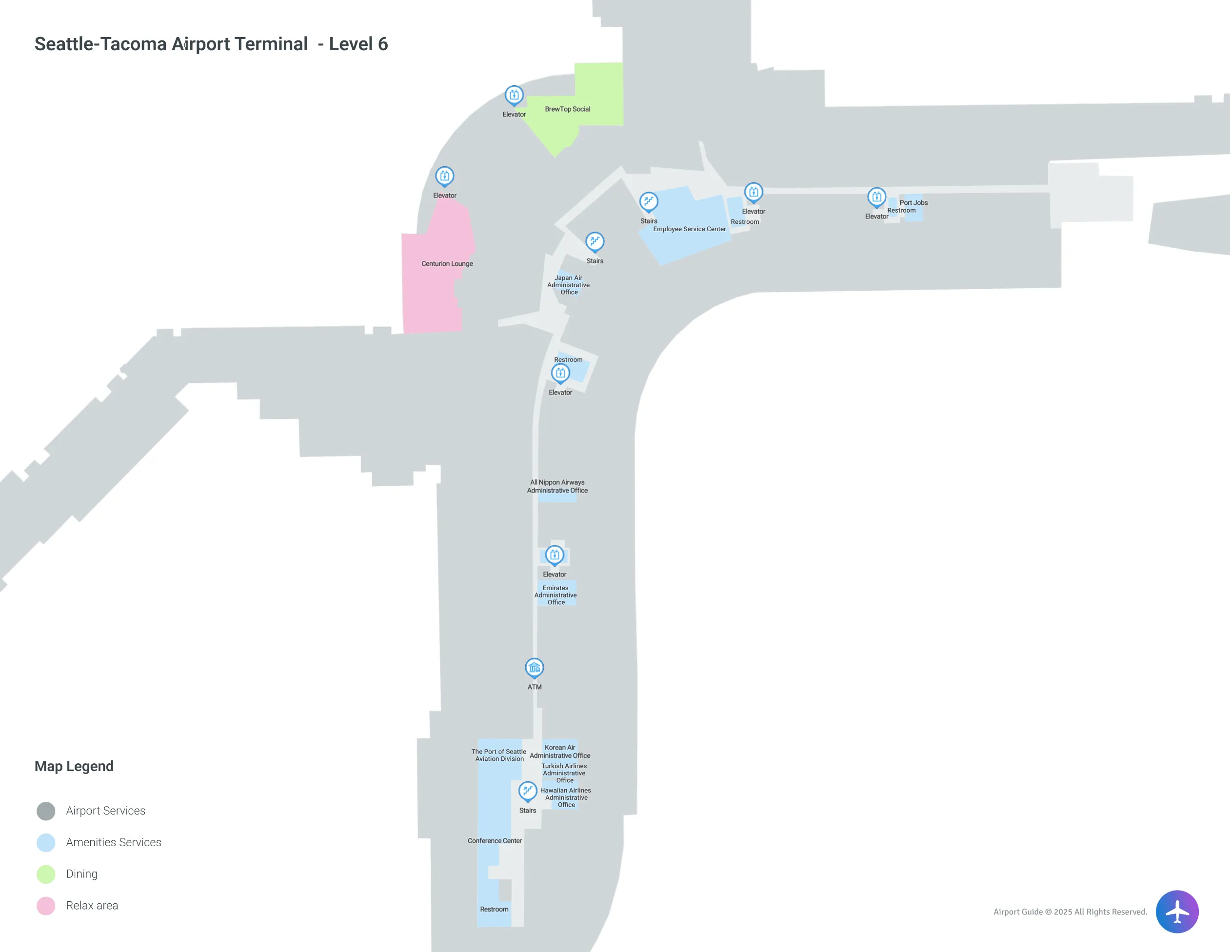 SEA Terminal Level 6 map