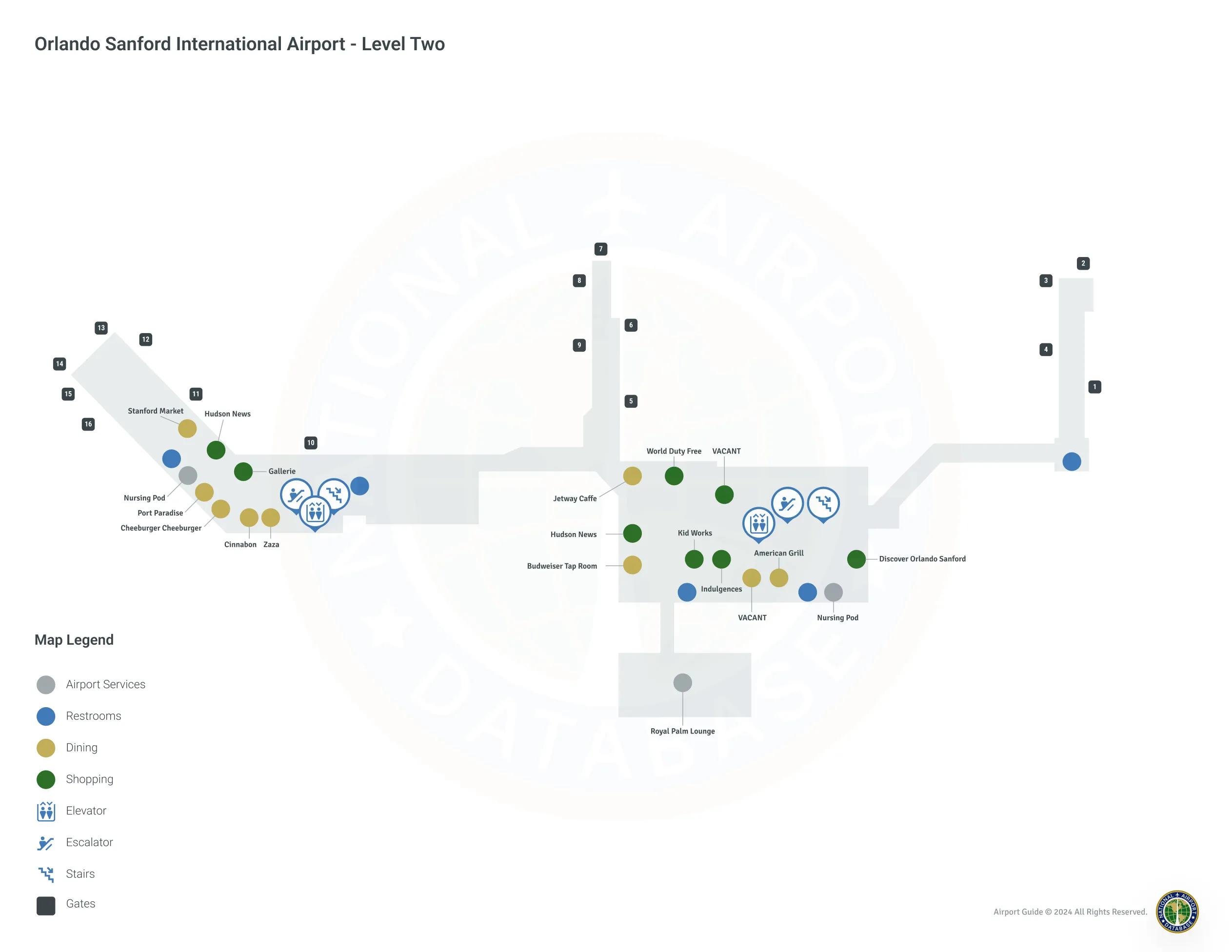 SFB Terminal A Level 2 map