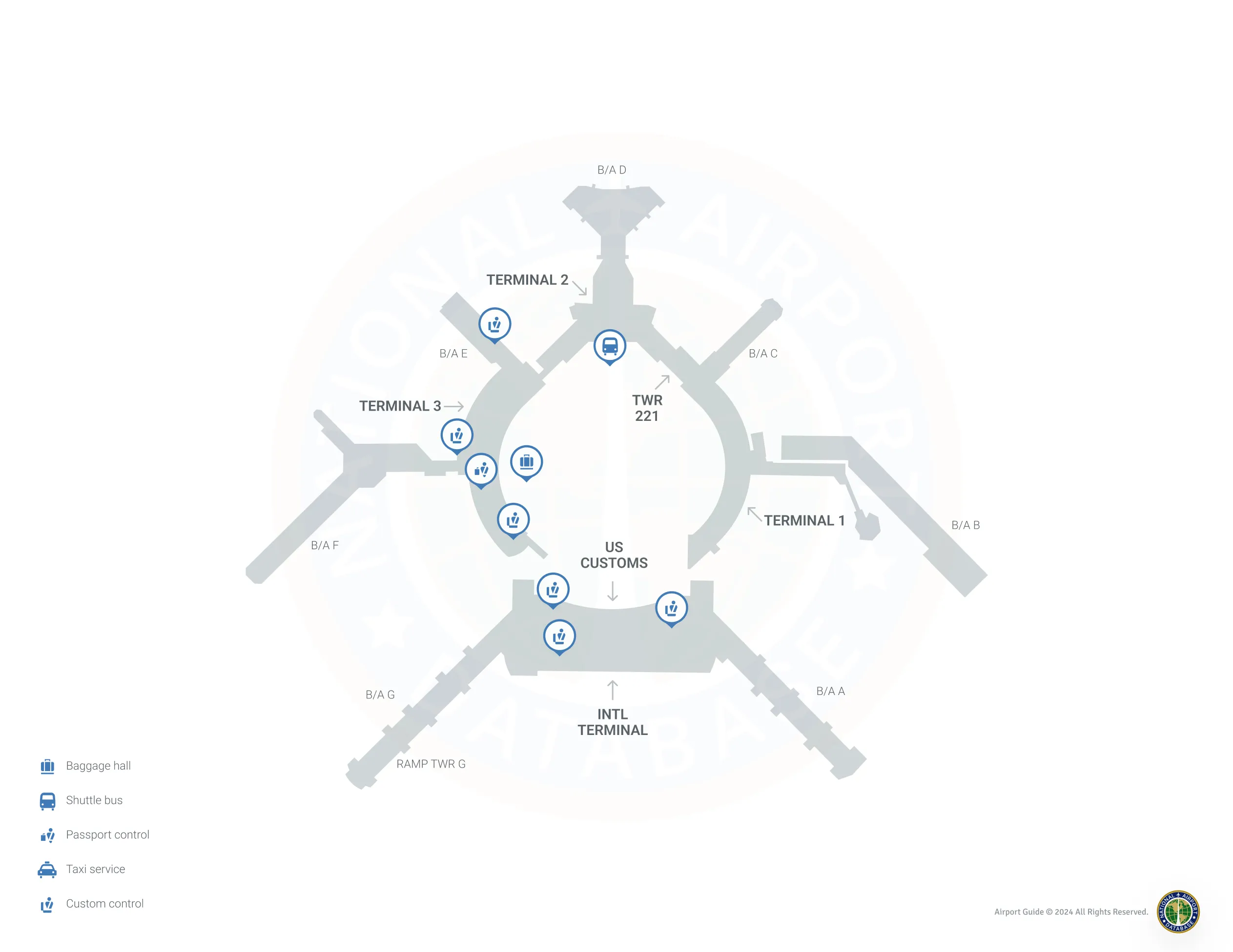 San Francisco International Airport (SFO) Map