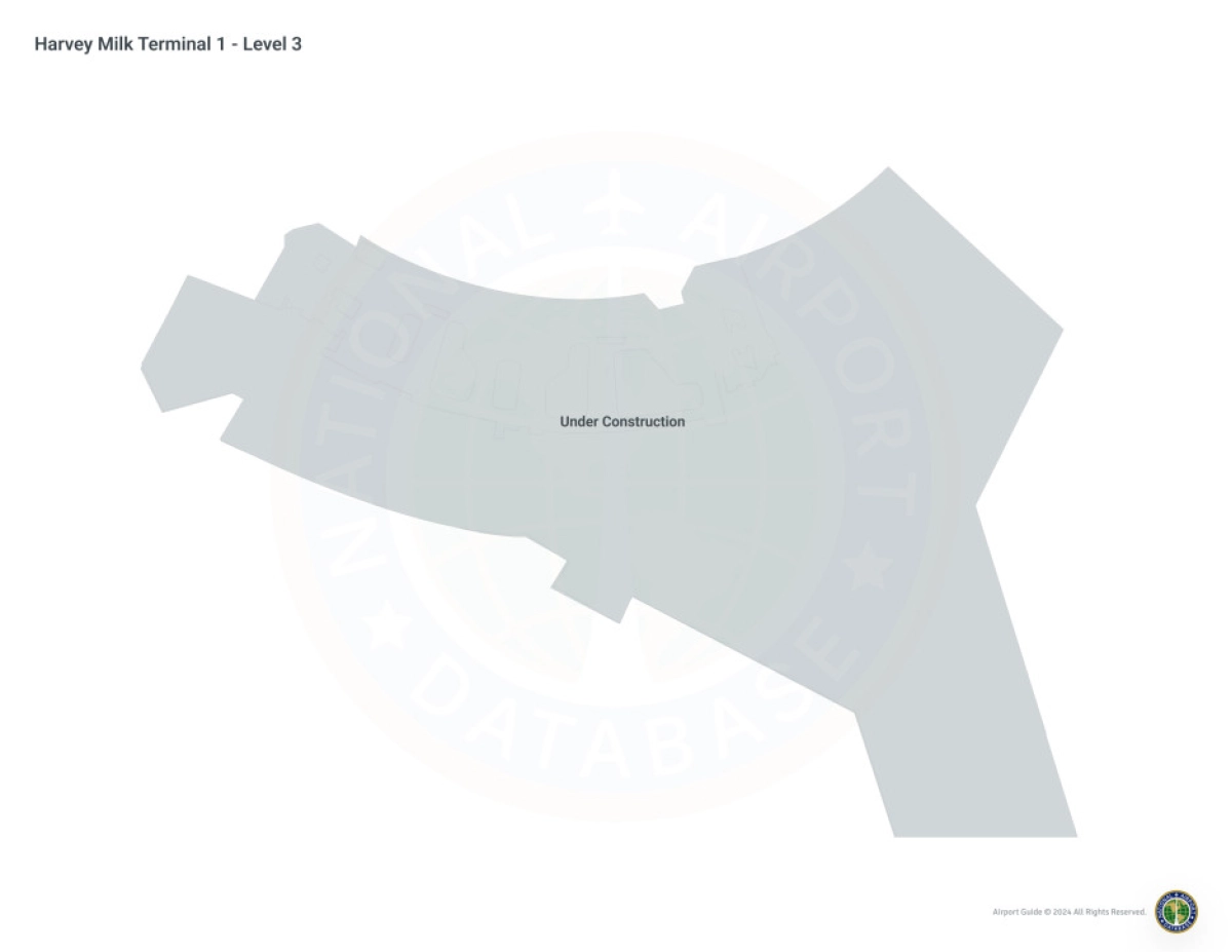 SFO Terminal 1 Level 3 map