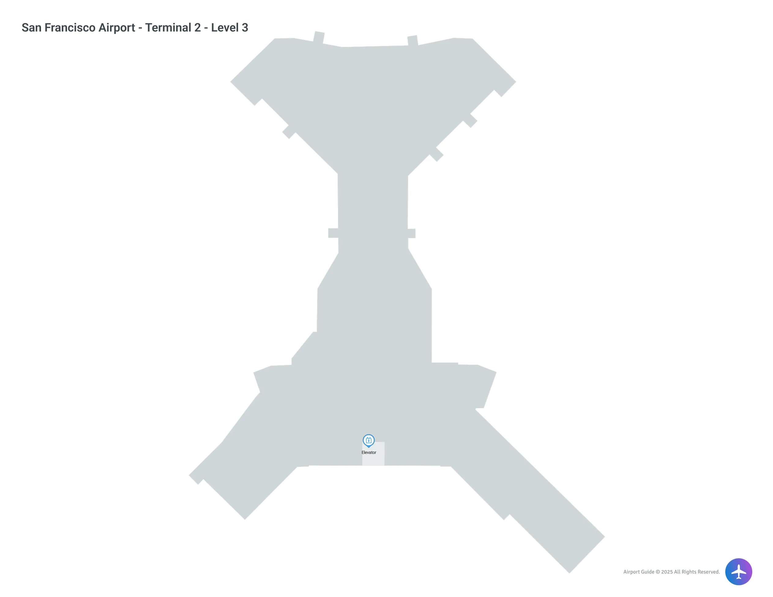 SFO Terminal 2 Level 3 map