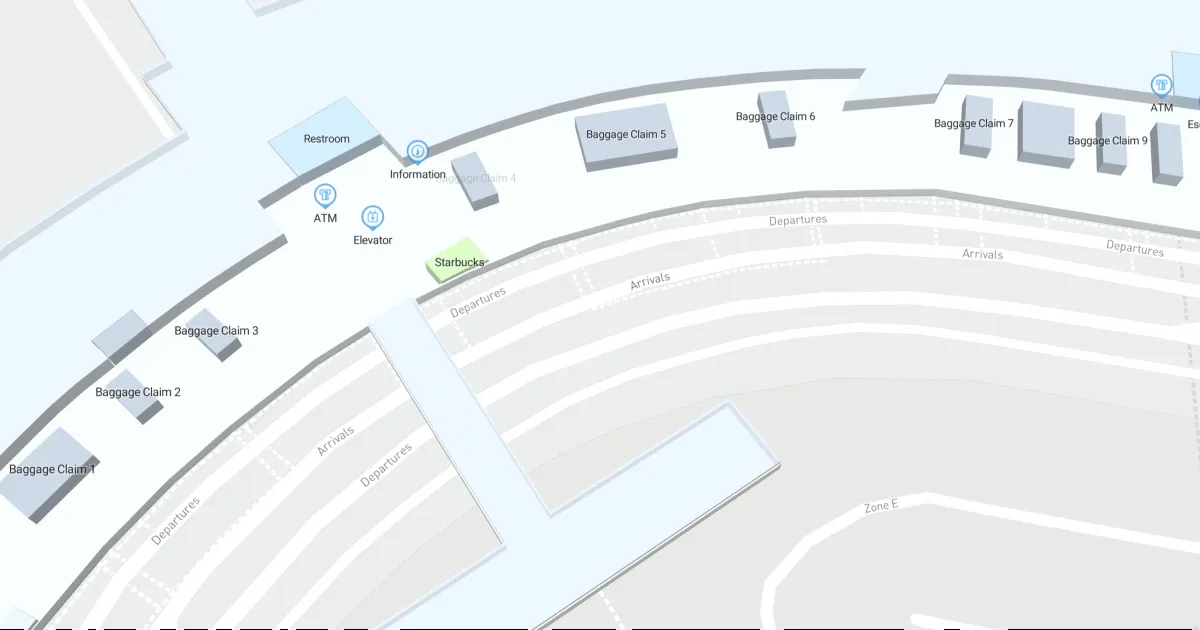 SFO Terminal 3 Level 1 Interactive map