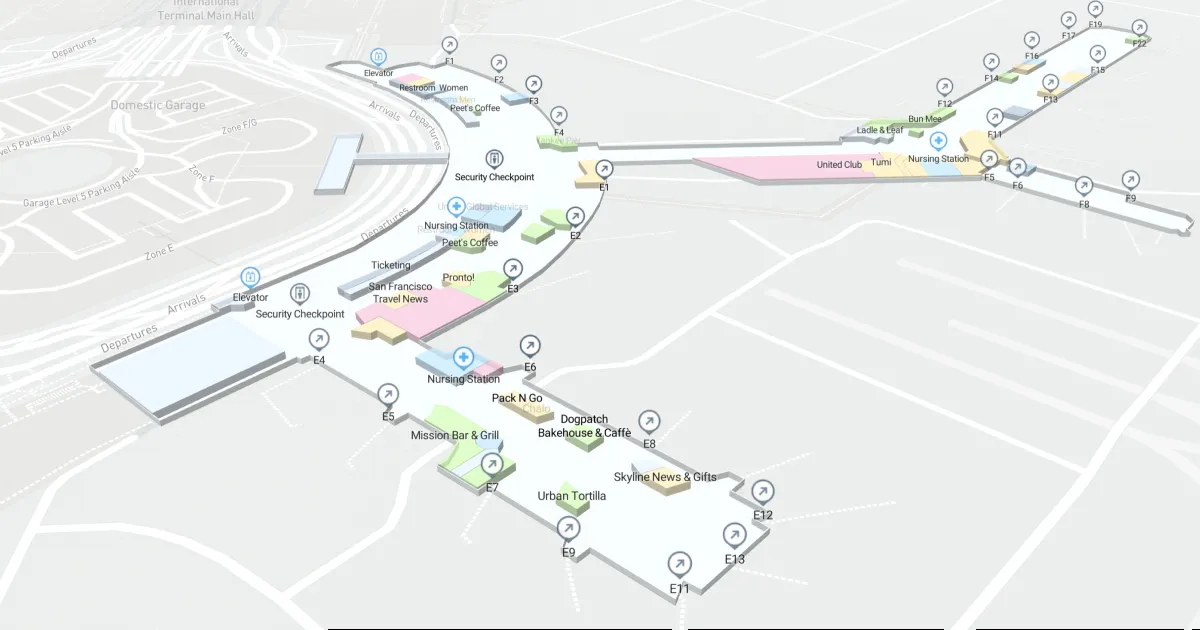 San Francisco International Airport Terminal 3 Map