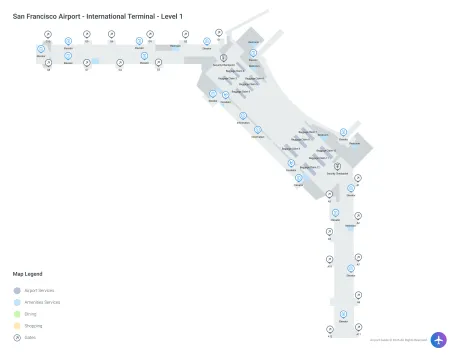 SFO Airport International Map