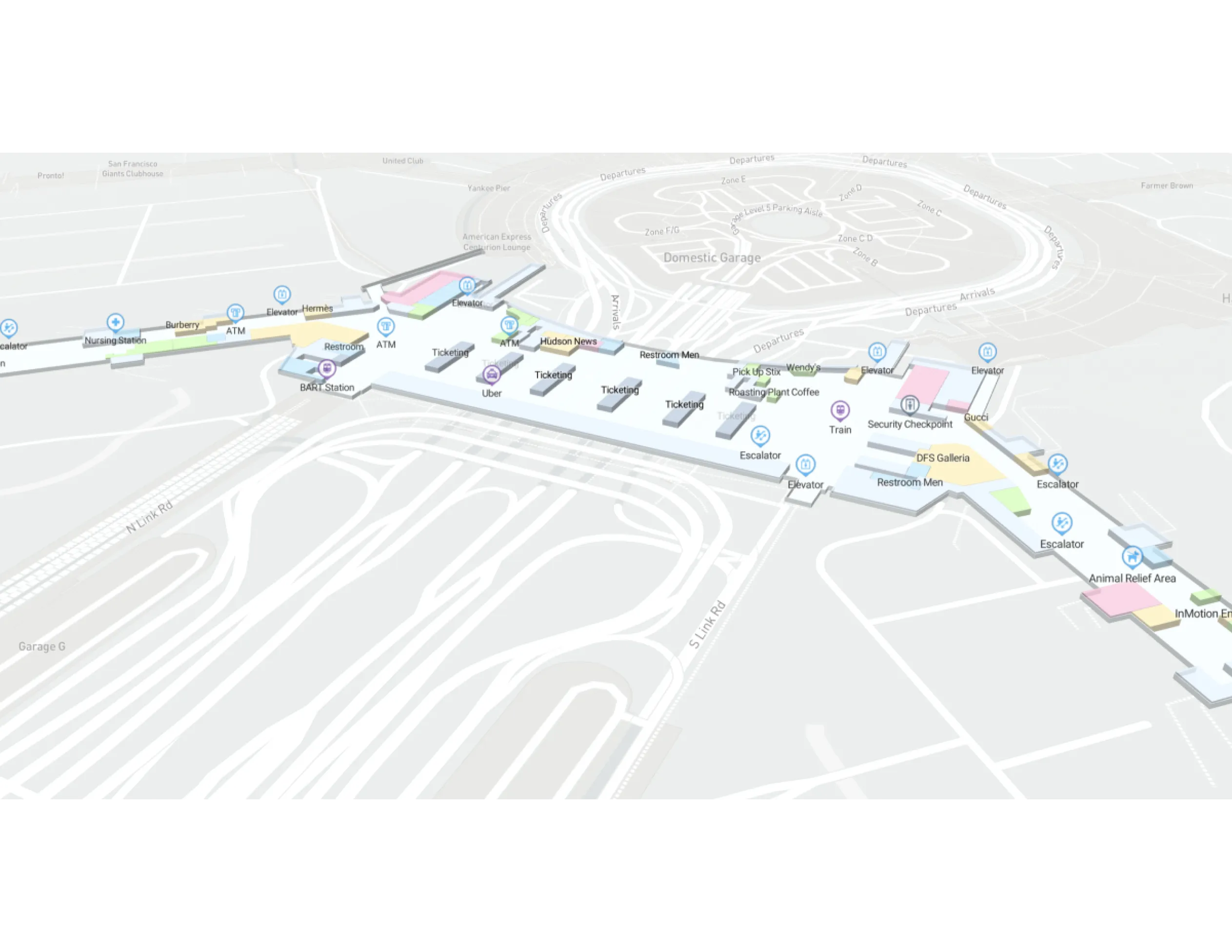 San Francisco International Airport International Map