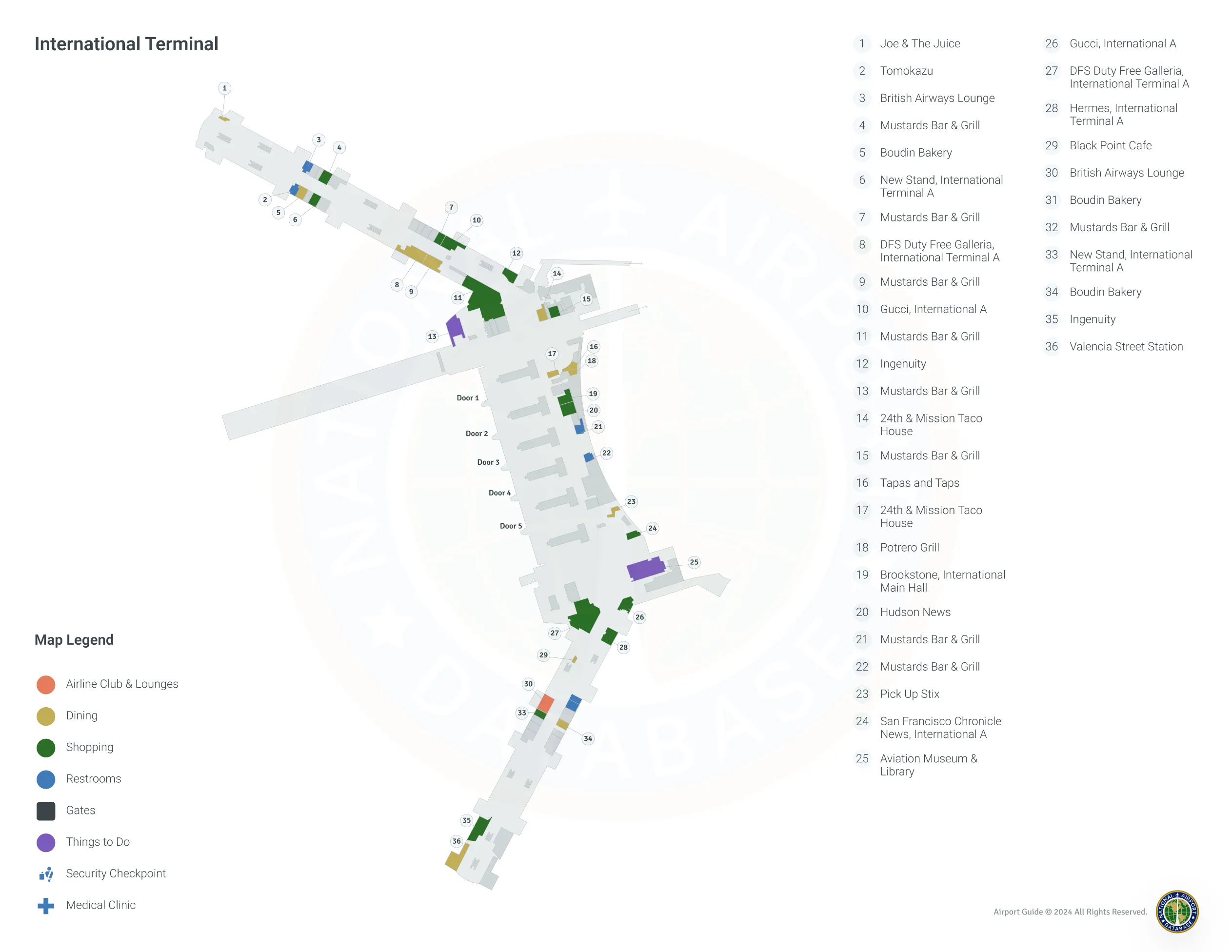 SFO International / Level 2 Map