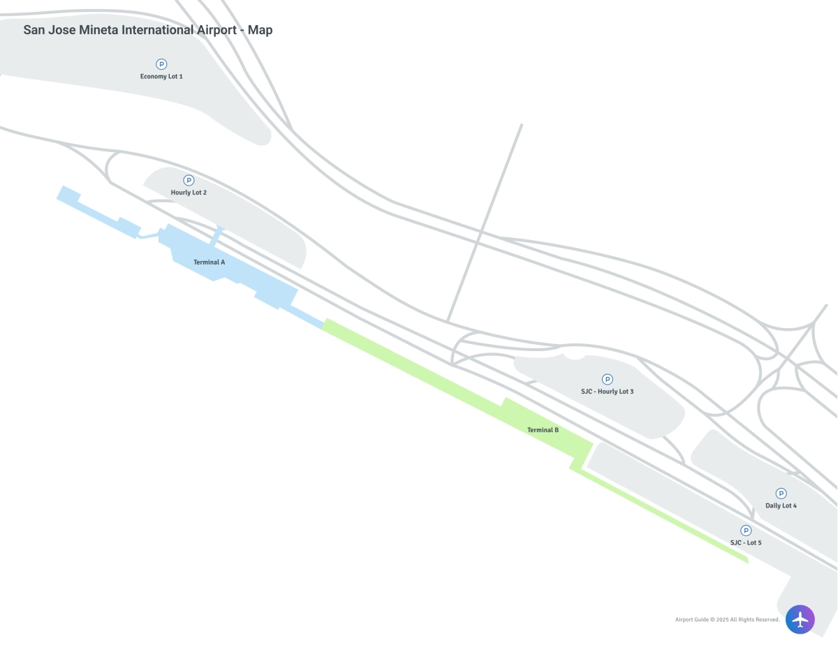 Norman Y Mineta San Jose International Airport (SJC) Map
