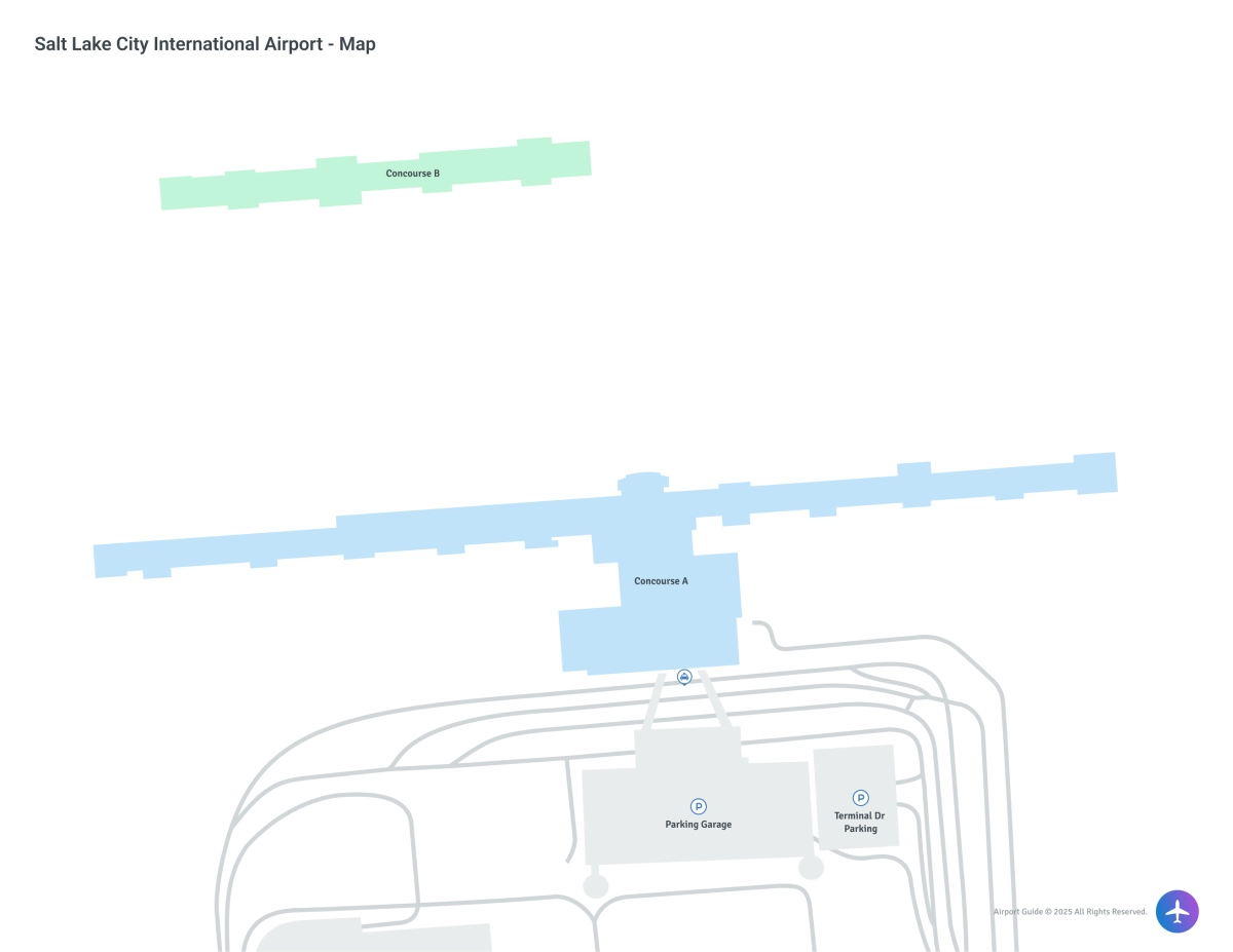 Salt Lake City International Airport (SLC) Map