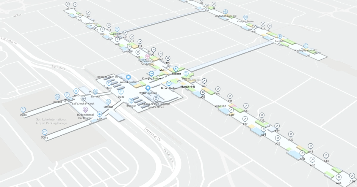 Salt Lake City International Airport Terminal Map