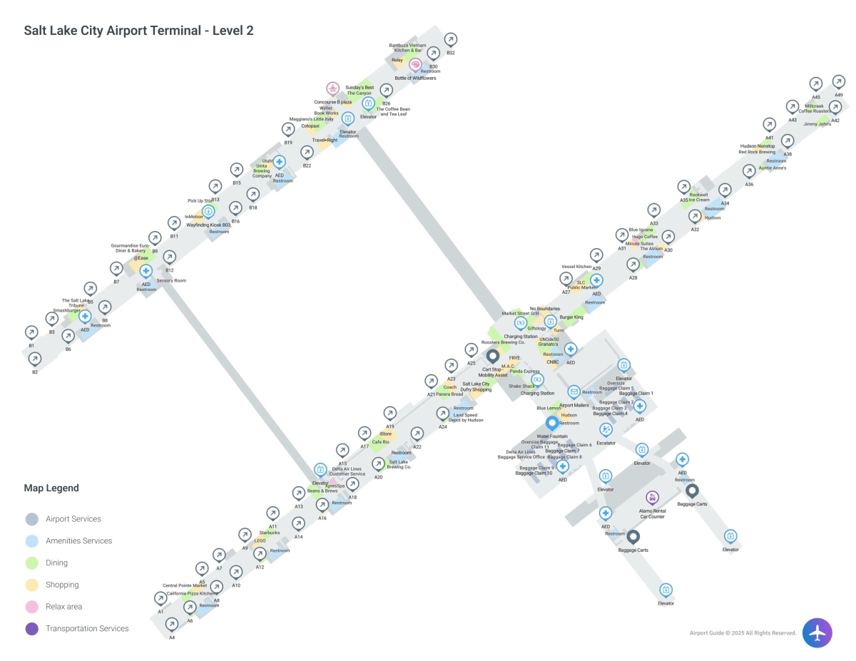 SLC Terminal / Level 2 Map