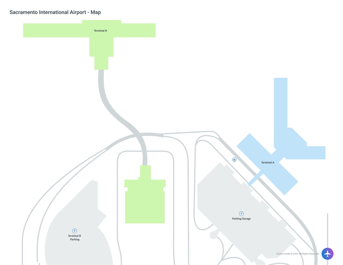 Sacramento International Airport (SMF) Map