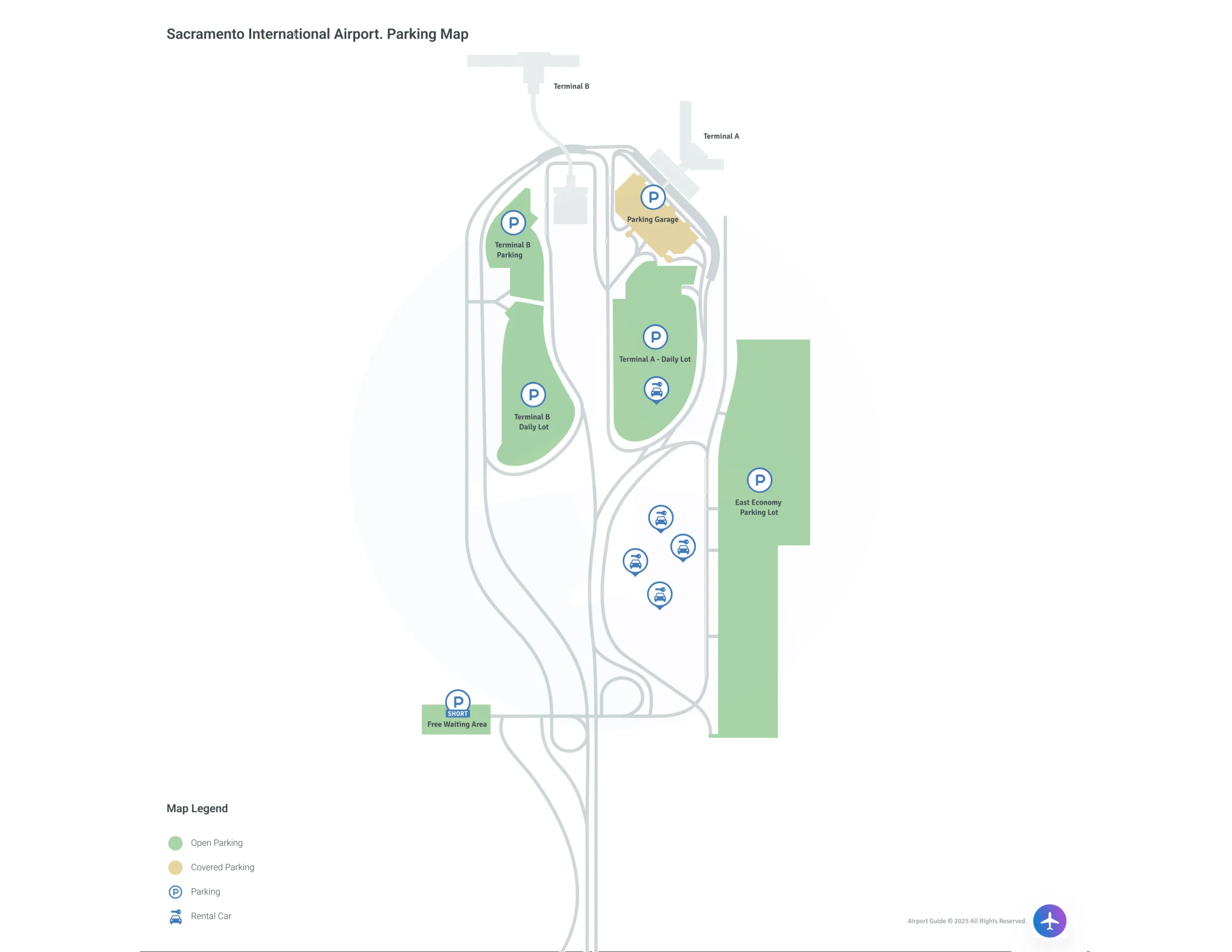 Sacramento International Airport (SMF) Parking Map