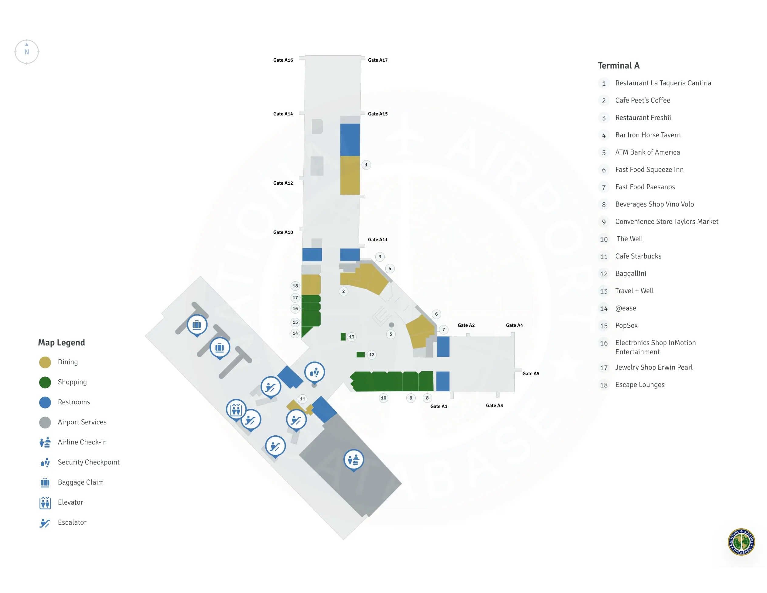 SMF Terminal A / Level 1 Map