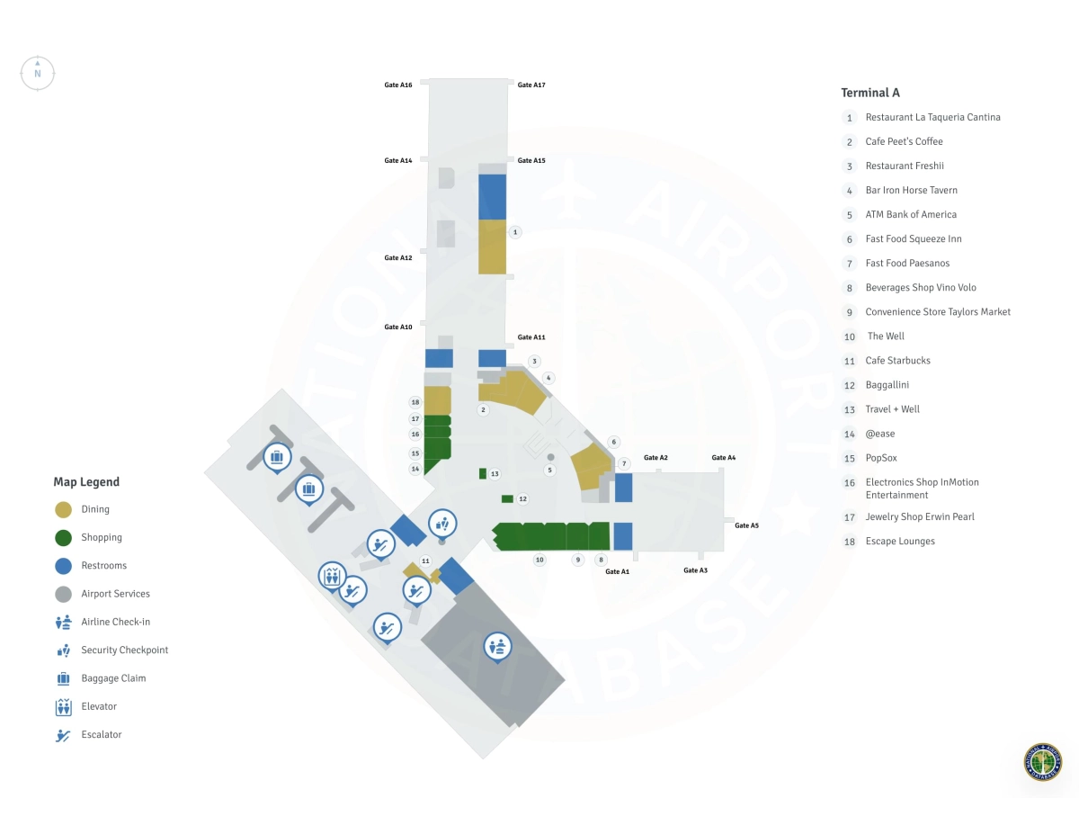 SMF Terminal A / Level 1 Map