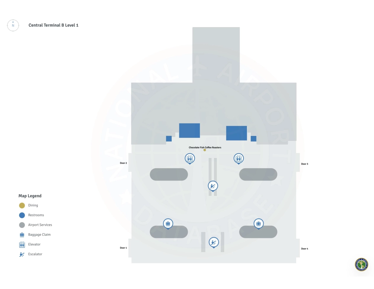 SMF Terminal B / Level 1 Map