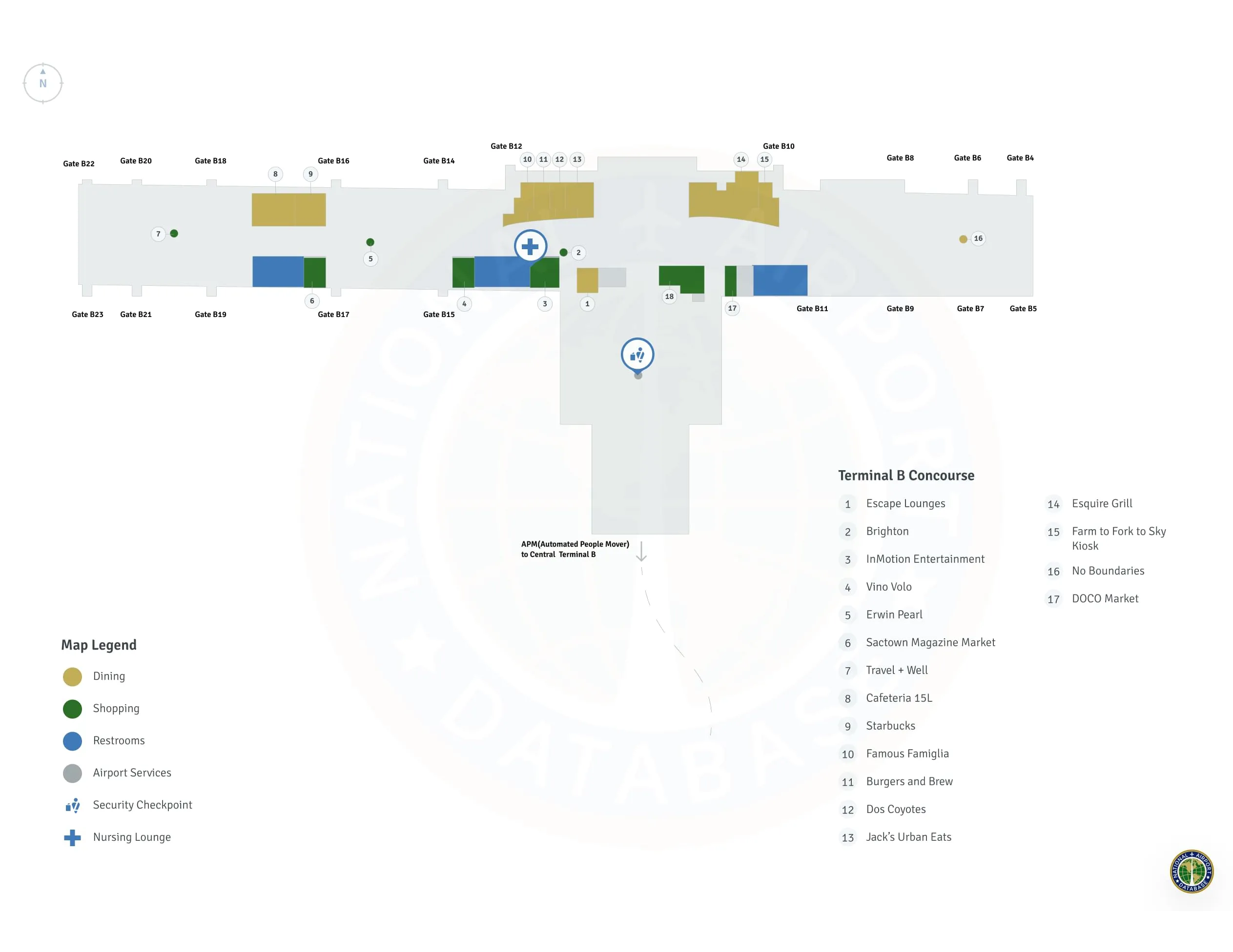 SMF Terminal B / Level 4 Map
