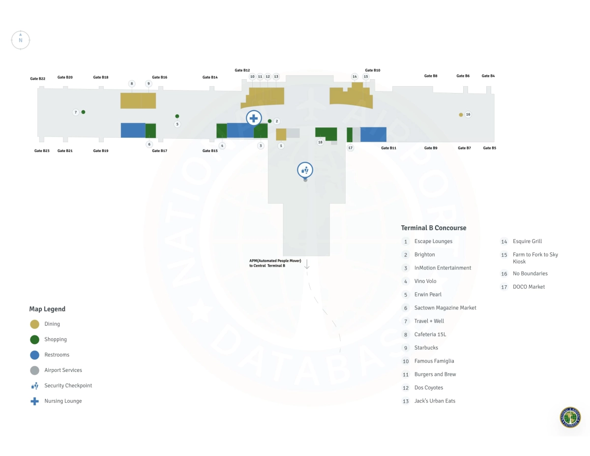 SMF Terminal B / Level 4 Map