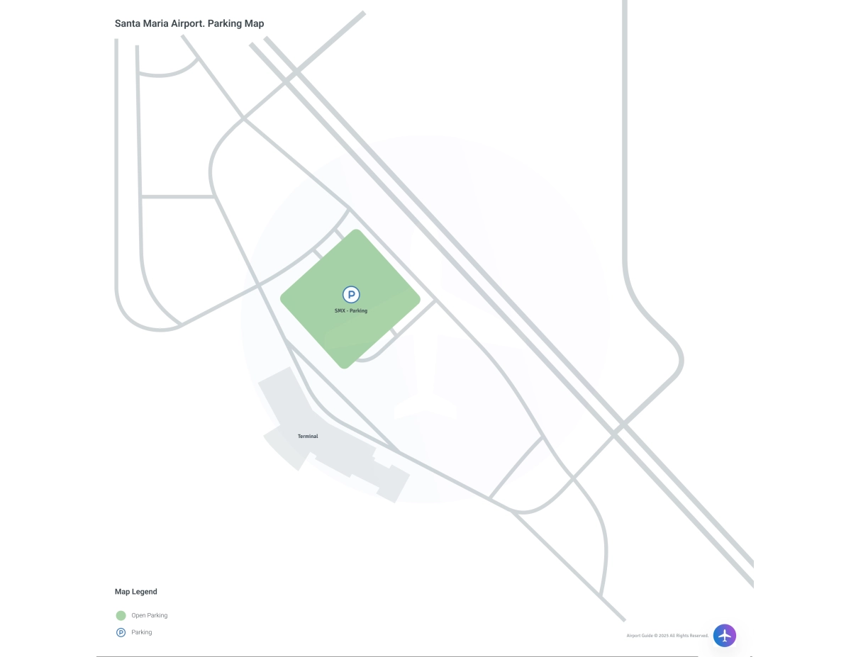Santa Maria Public Airport-Capt G Allan Hancock Field (SMX) Parking Map