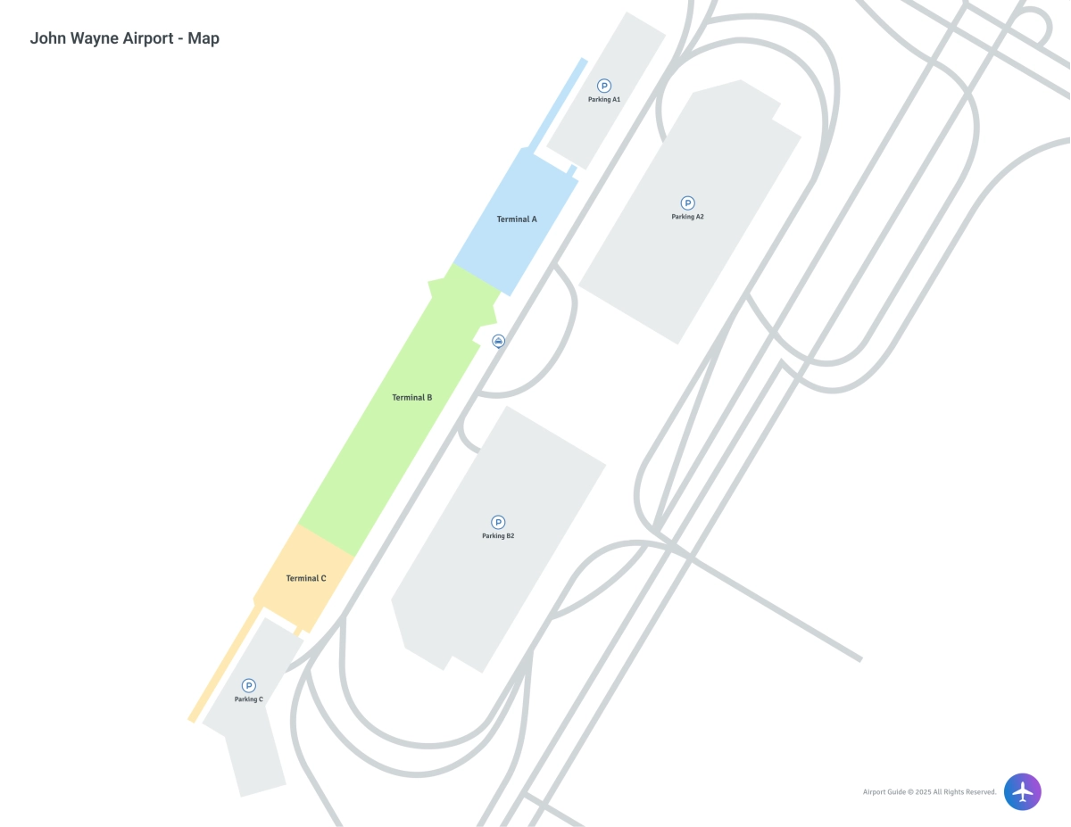 John Wayne Airport-Orange County (SNA) Map