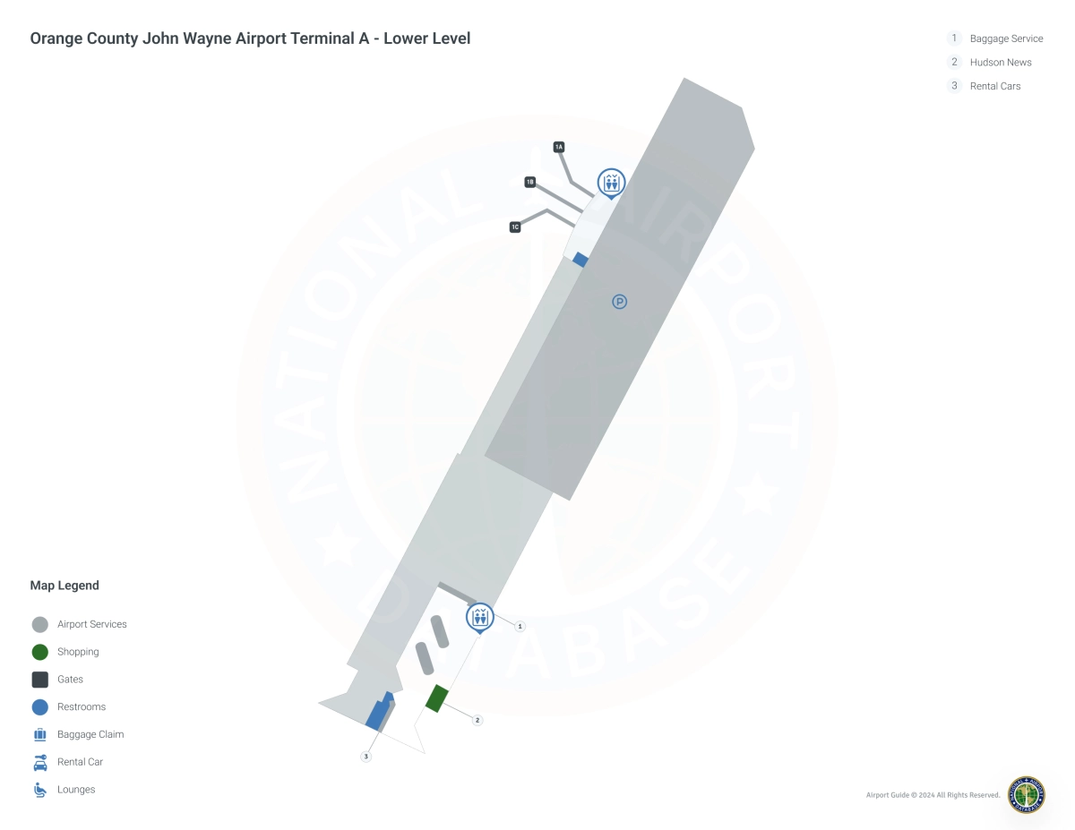 SNA Terminal A / Lower Level Map