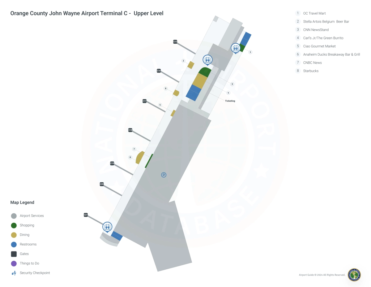 SNA Terminal C / Lower Level Map