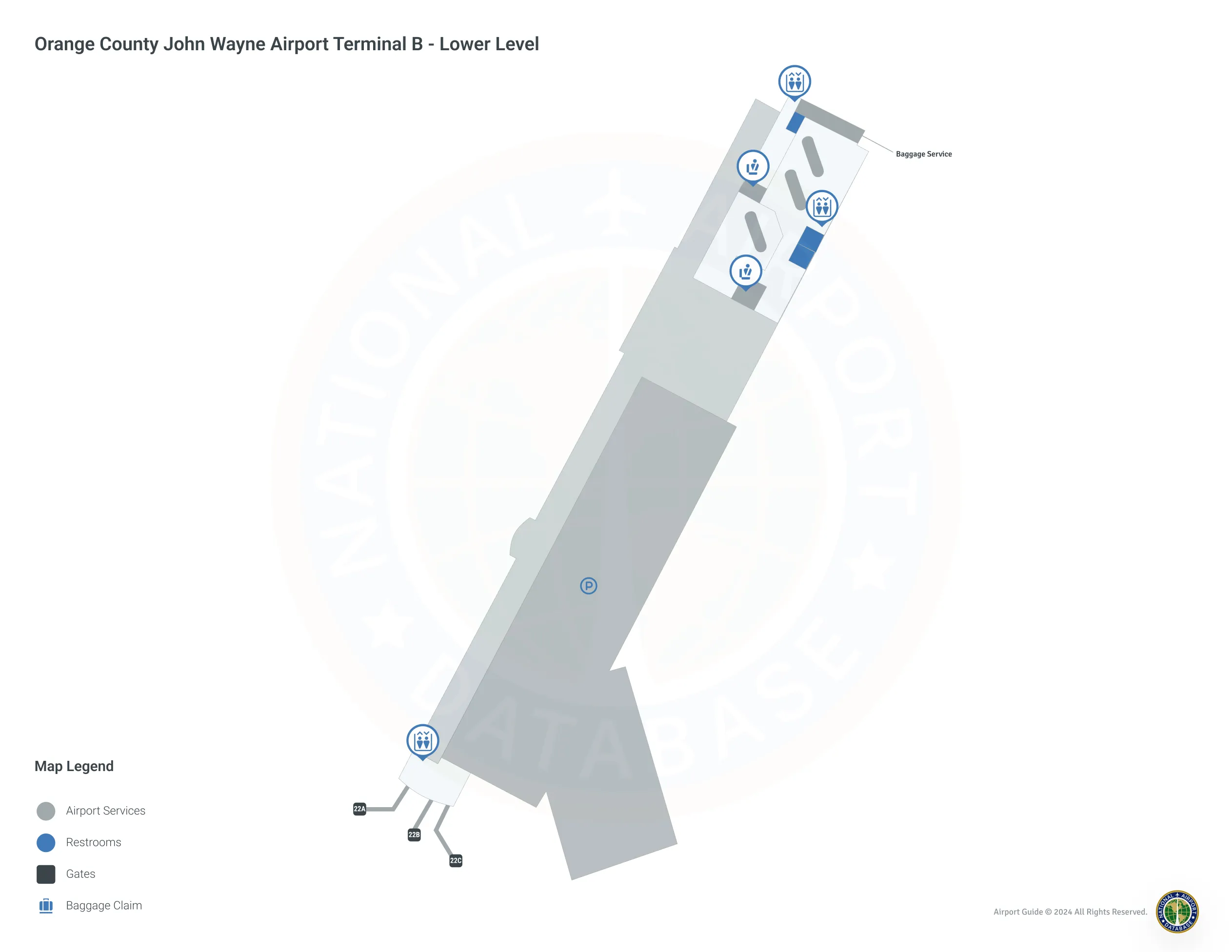 SNA Terminal C Upper Level map