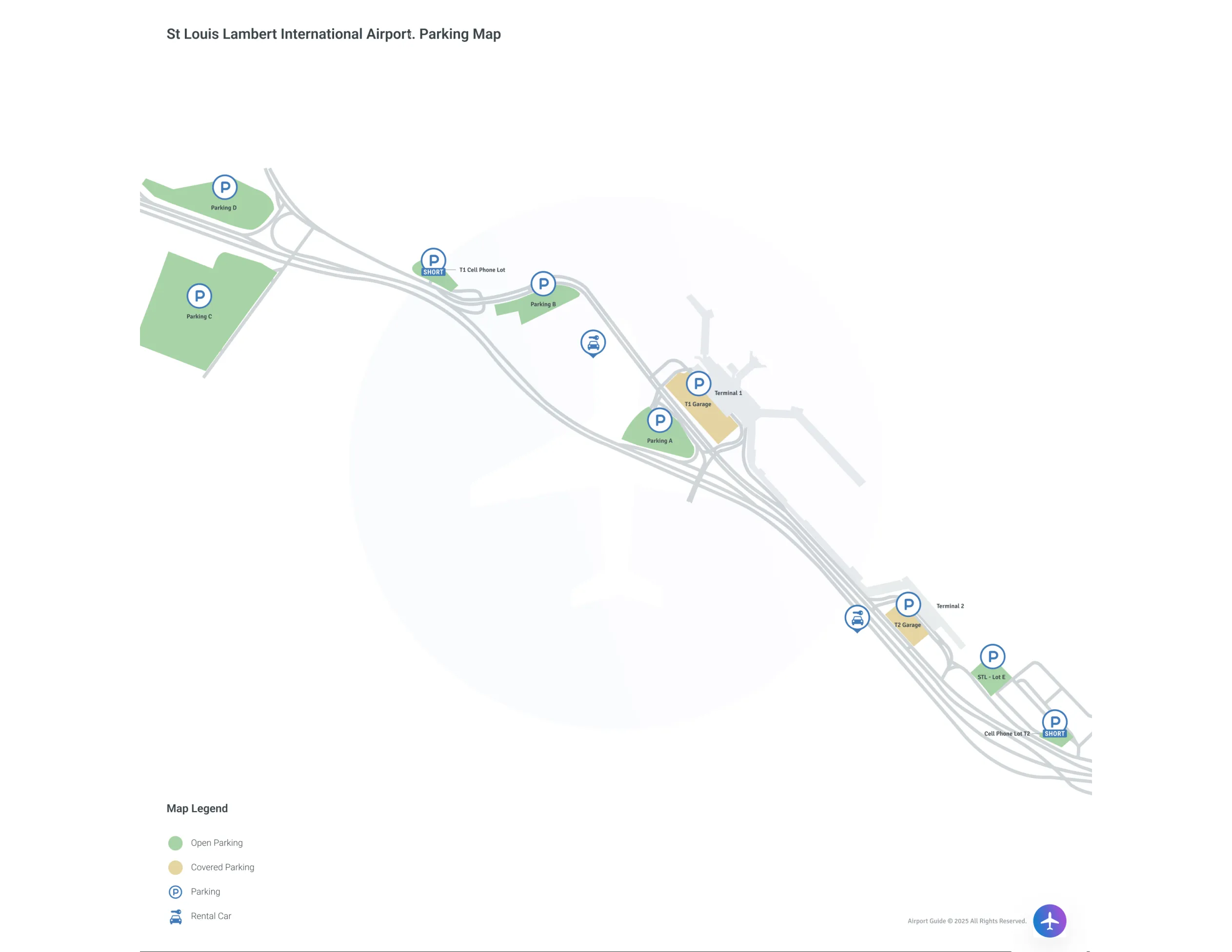 St Louis Lambert International Airport (STL) Parking Map