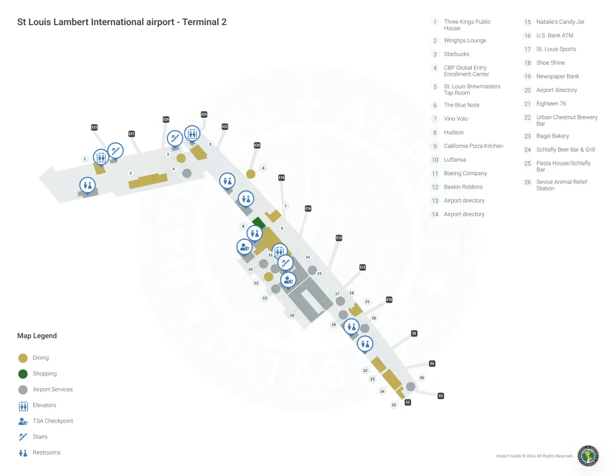 St Louis Airport STL | Terminal 5/Level 1 Map