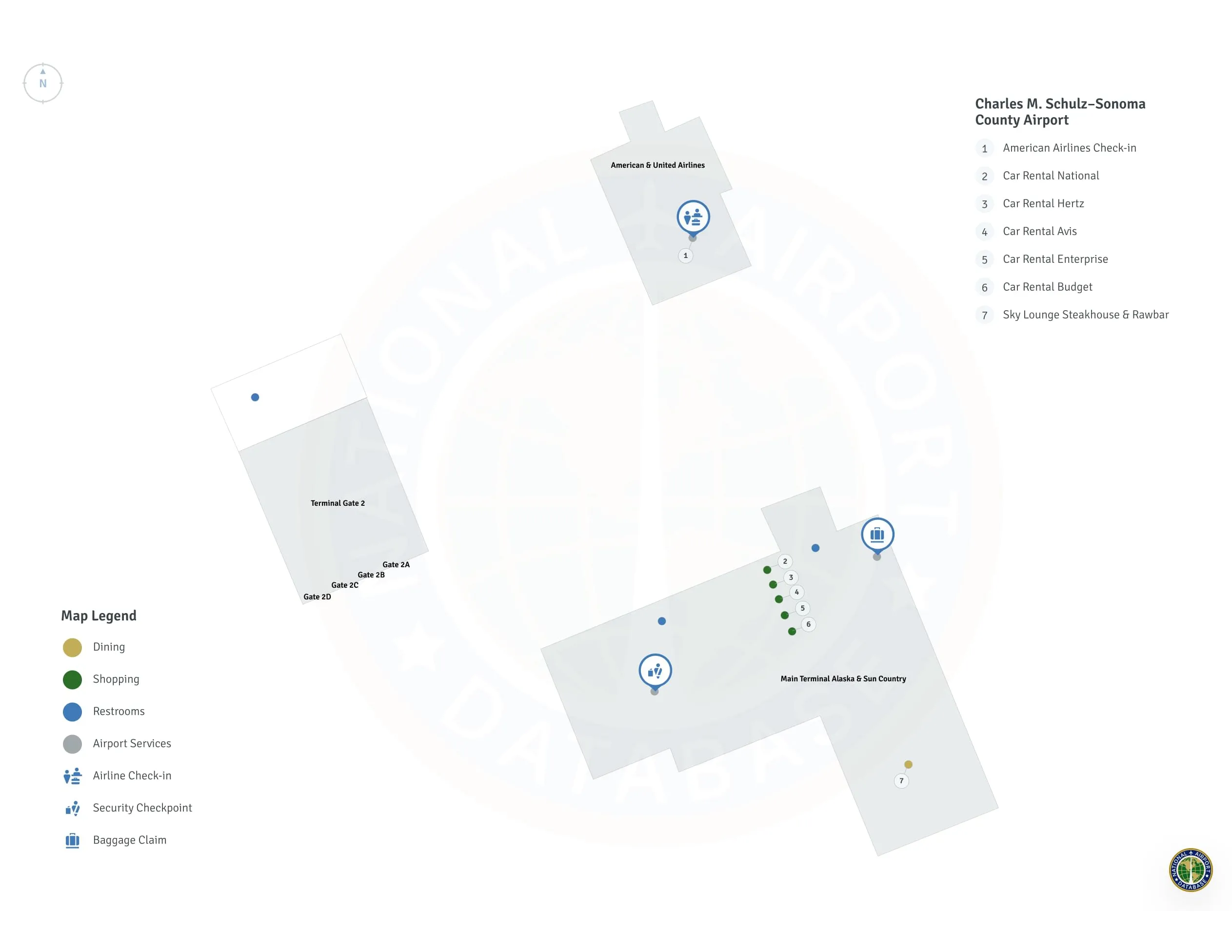 STS Terminal 1 / Level 1 Map