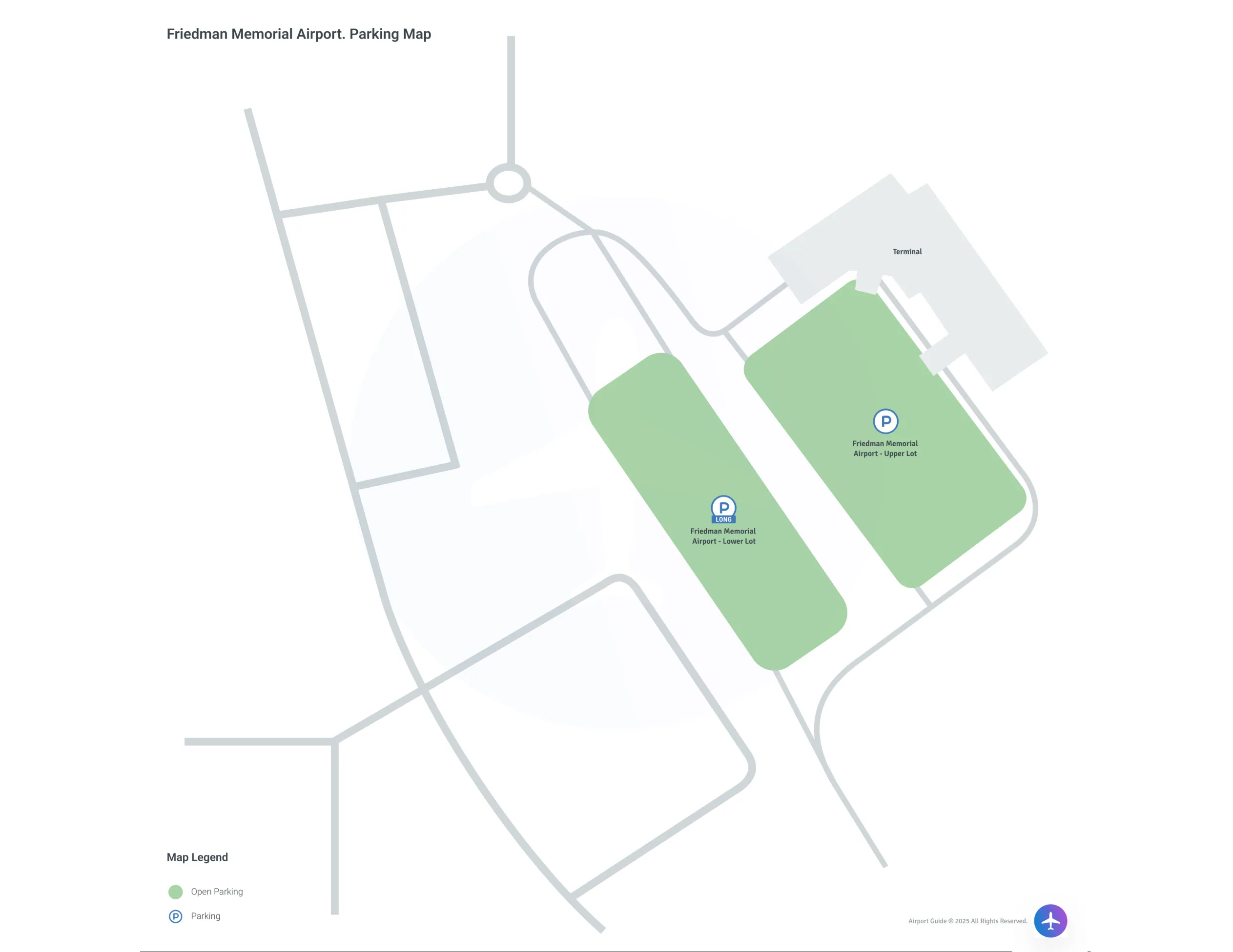 Friedman Memorial Airport (SUN) Parking Map