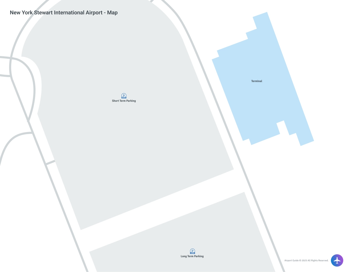 New York Stewart International Airport (SWF) Map
