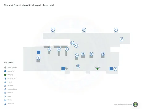 SWF Airport Terminal Map