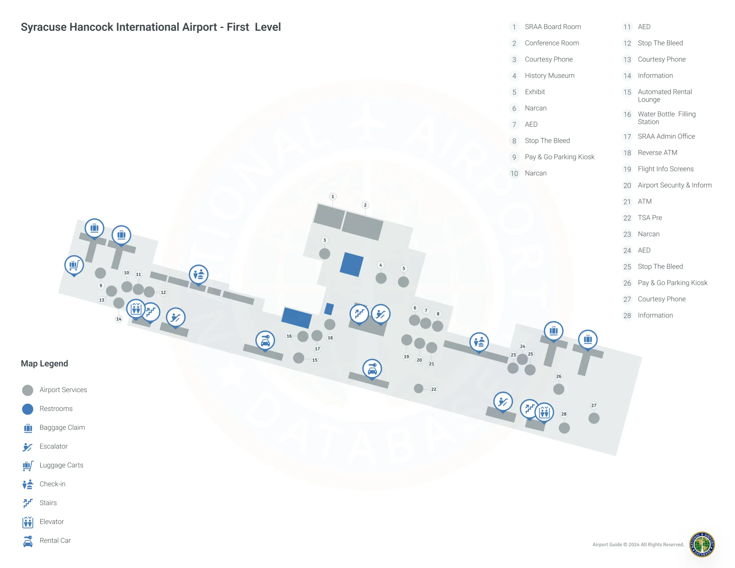SYR Terminal Level 1 map