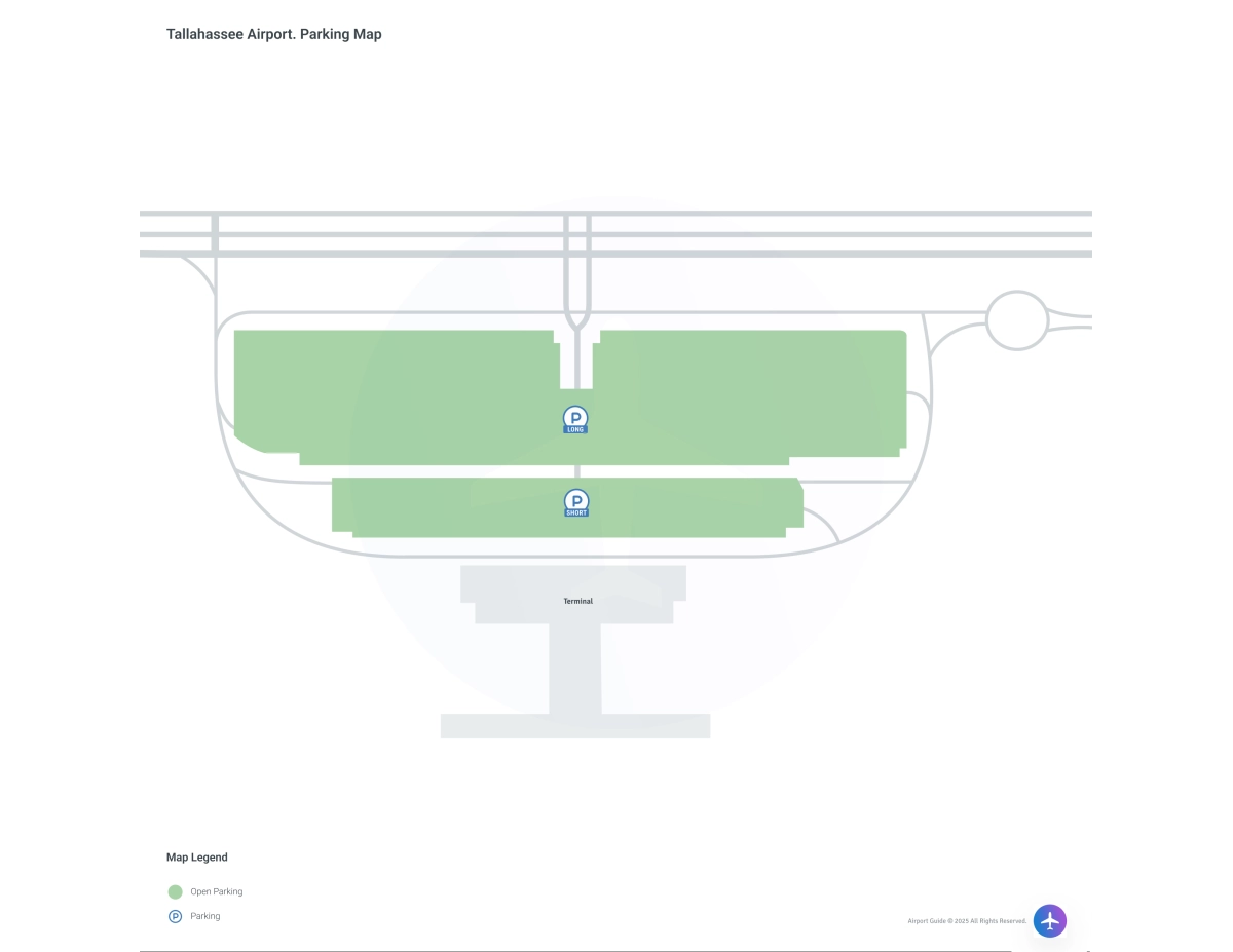 Tallahassee International Airport (TLH) Parking Map