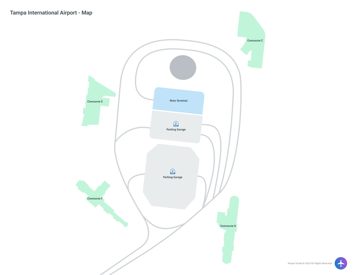 Tampa International Airport (TPA) Map