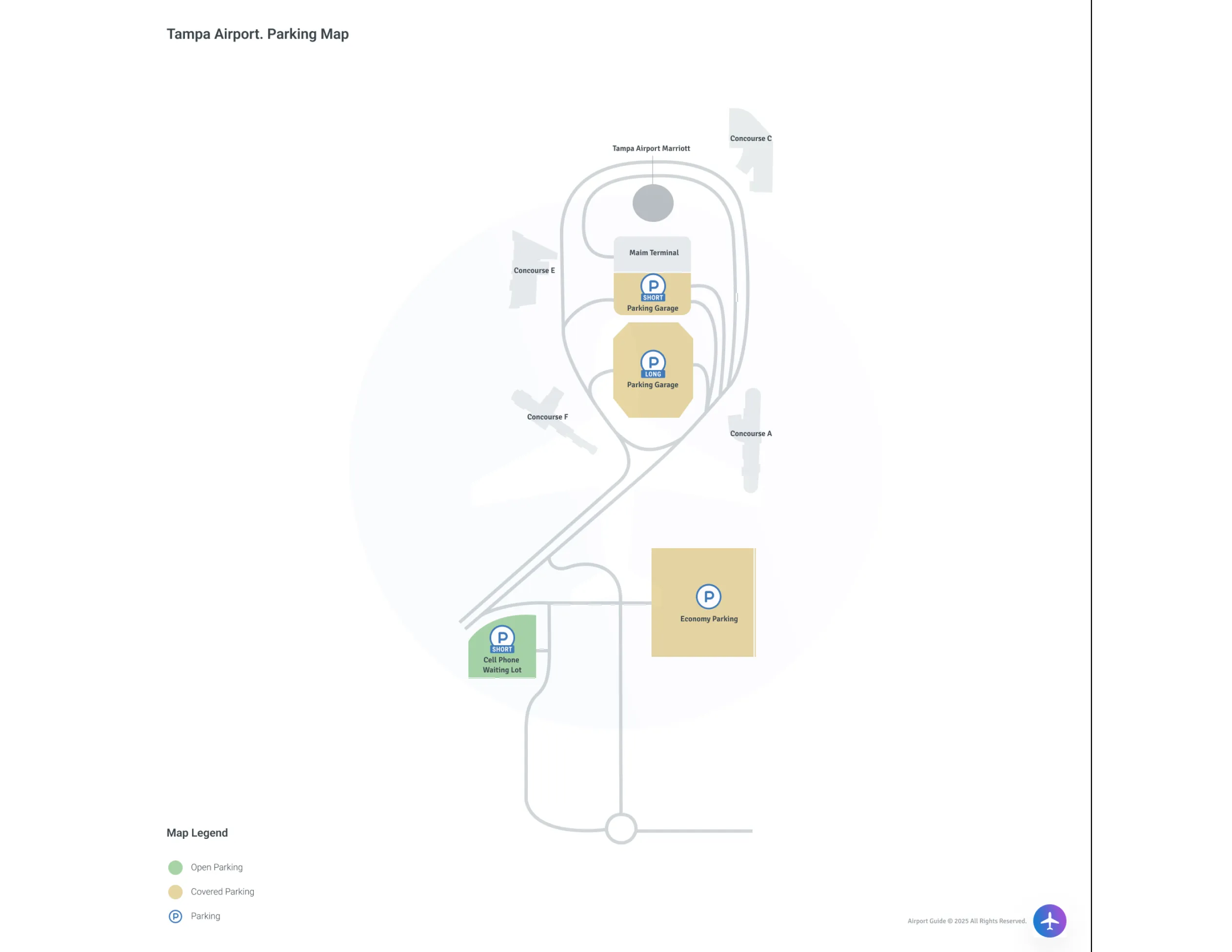 Tampa International Airport (TPA) Parking Map