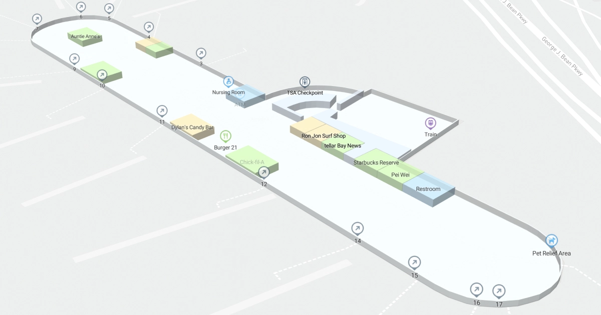 Tampa International Airport Concourse A Interactive Map
