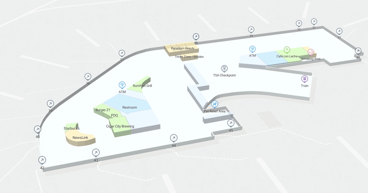 Tampa International Airport Concourse C Interactive Map