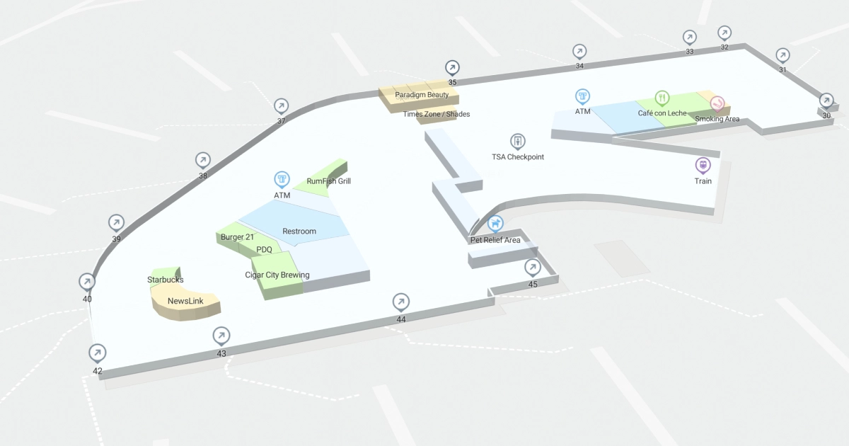 TPA Concourse C Level 2 Interactive map