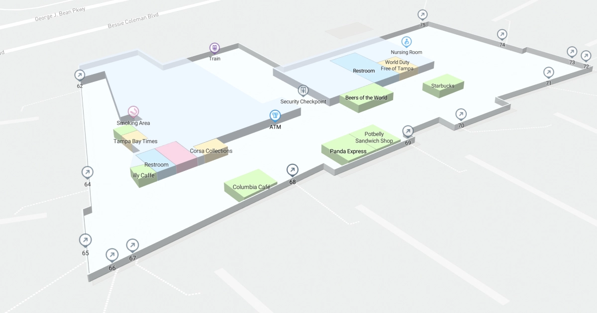 TPA Concourse E Level 2 Interactive map