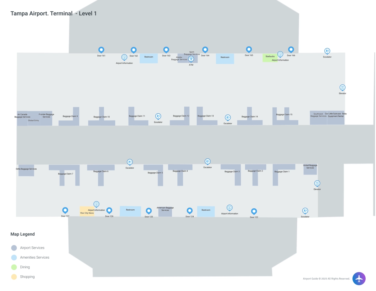 TPA Terminal Level 1 map
