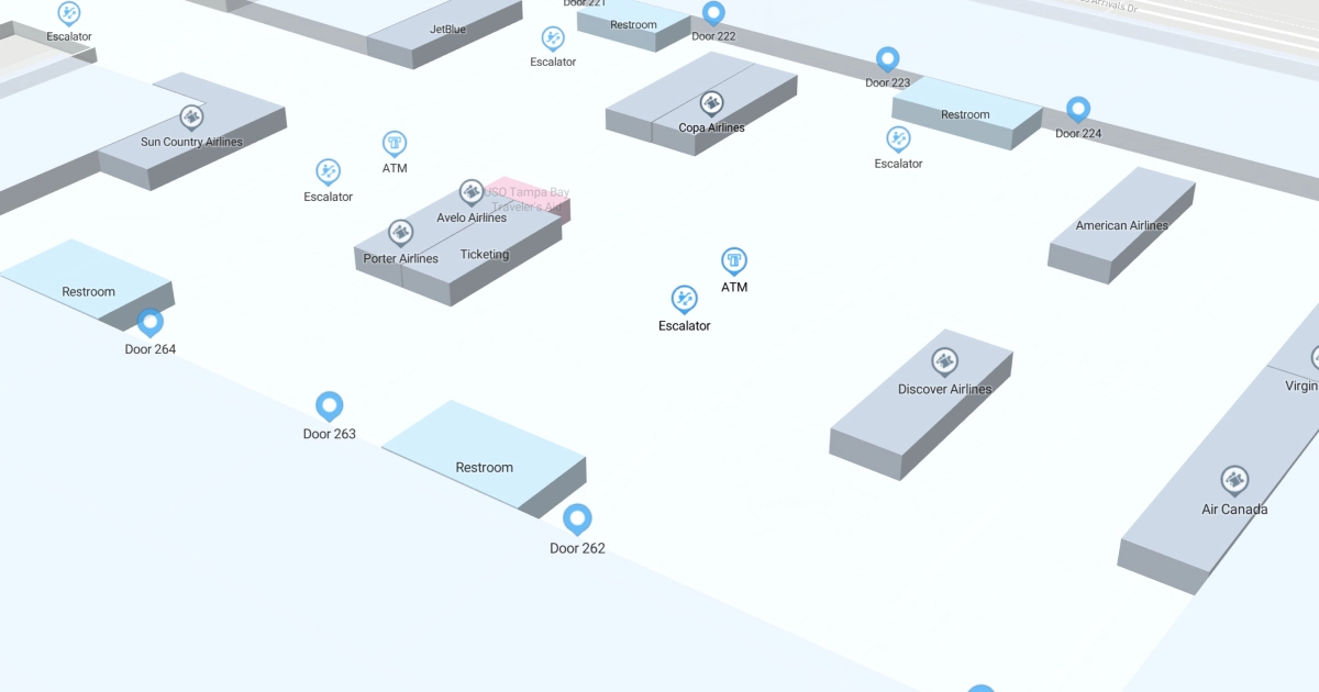 TPA Terminal Level 2 Interactive map