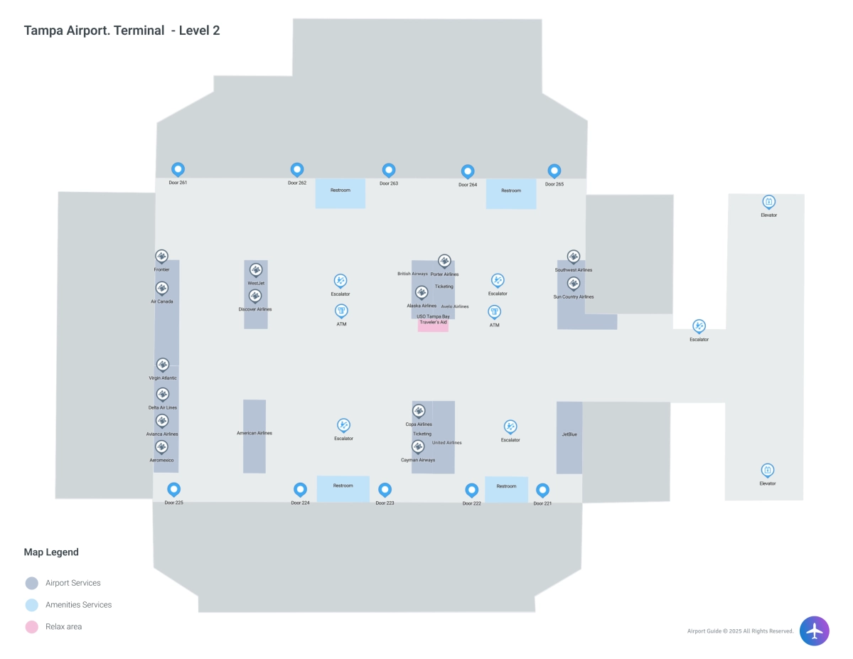 TPA Terminal Level 2 map