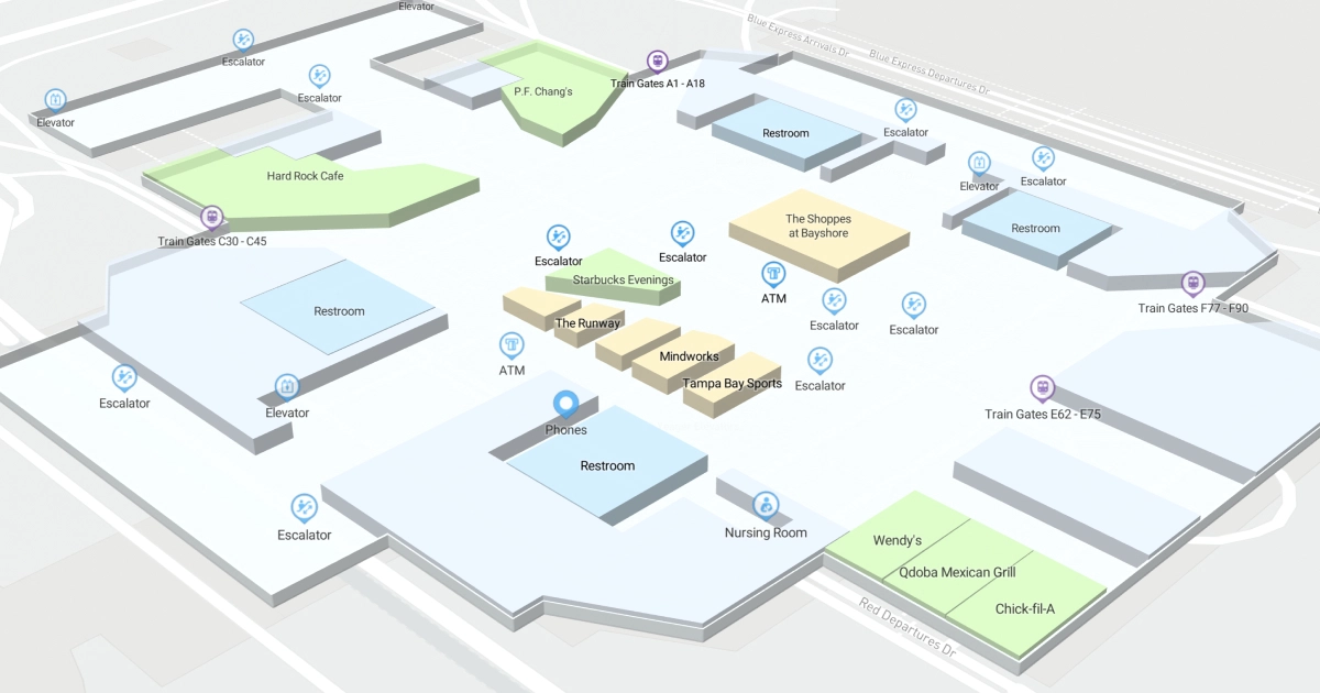 TPA Terminal Level 3 Interactive map