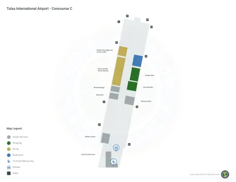 TUL Airport Terminal Map