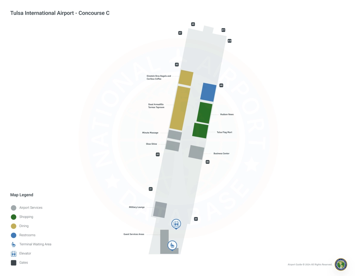 TUL Terminal Level 1 map