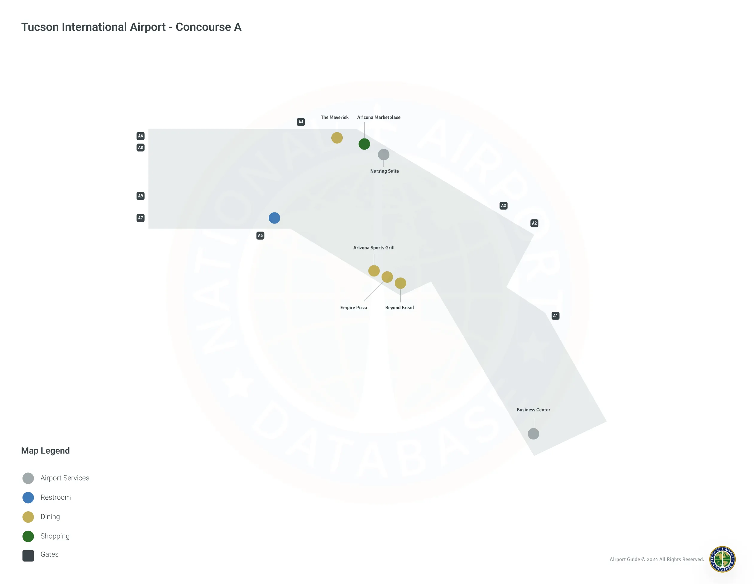 TUS Concourse A / Level 1 Map