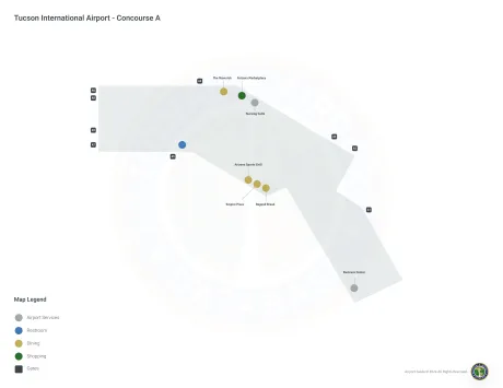 TUS Airport Concourse A Map